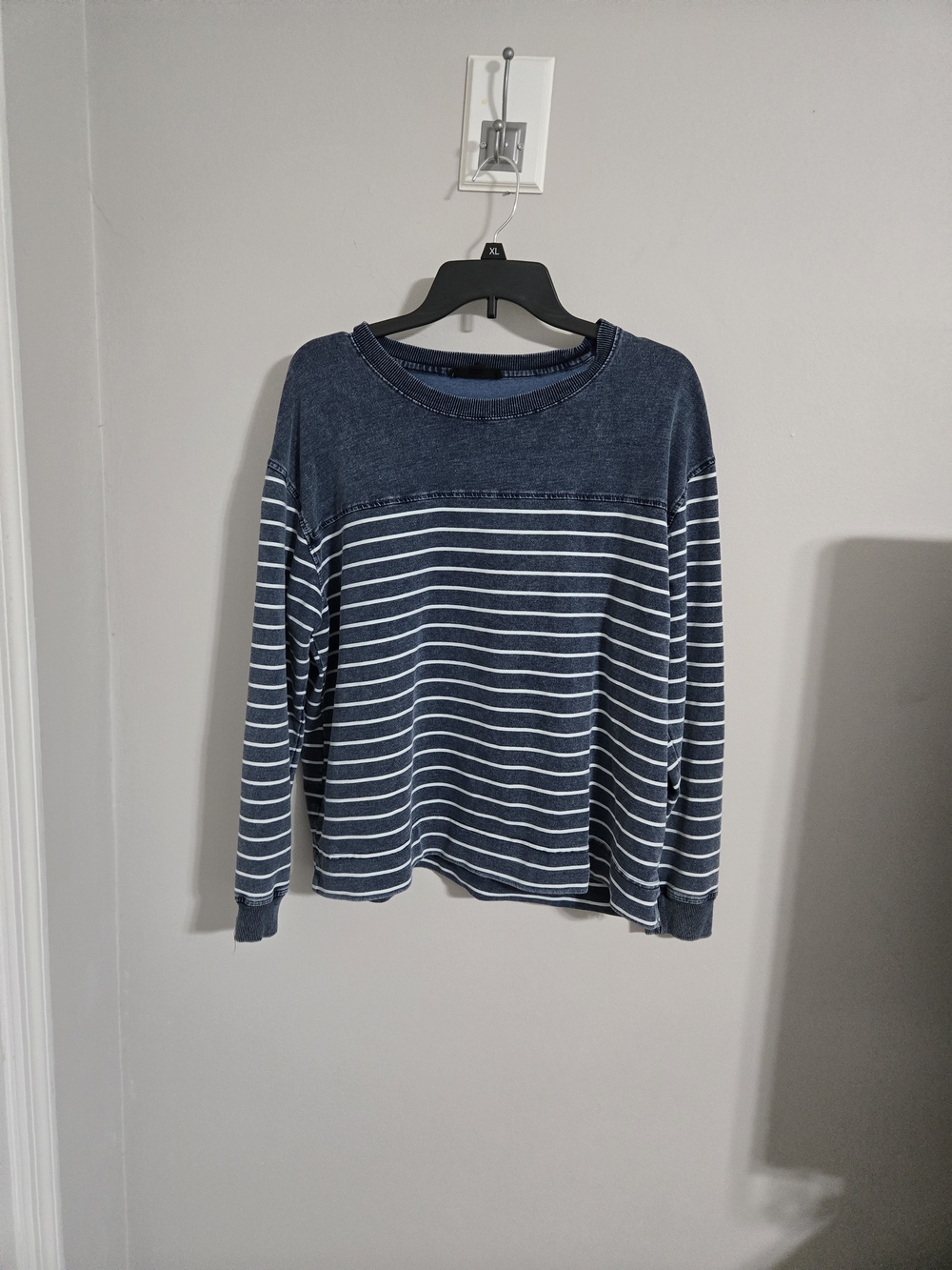 Jane and Delancey Navy and White Striped Long-Sleeve Tee